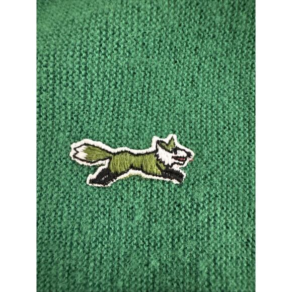 Vintage JCPenney The Fox Sweater Men's Sz L V-Neck Green Logo Union Made - Picture 4 of 5
